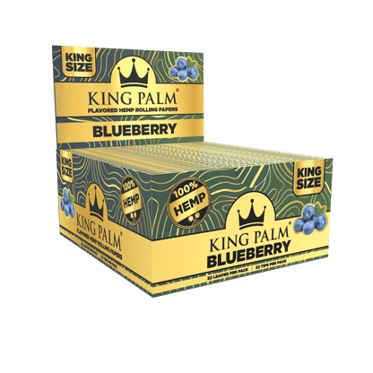 King Palm Flavored Hemp Papers King Size - Blueberry