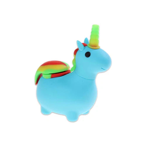 Silicone Unicorn Bong - Blue