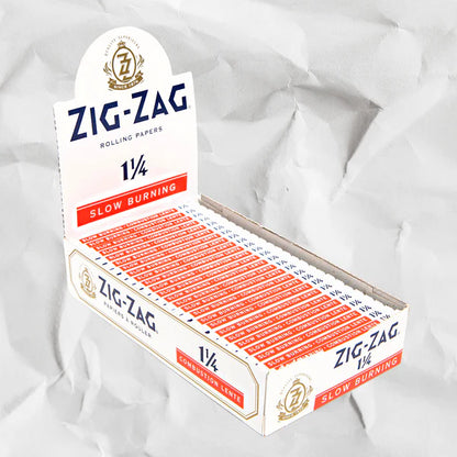 Zig-Zag White Slow Burning Rolling Papers - 1 1/4 Size