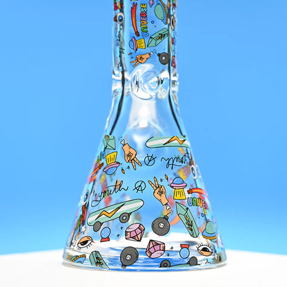 Castle Glassworks "Flash Art" Beaker