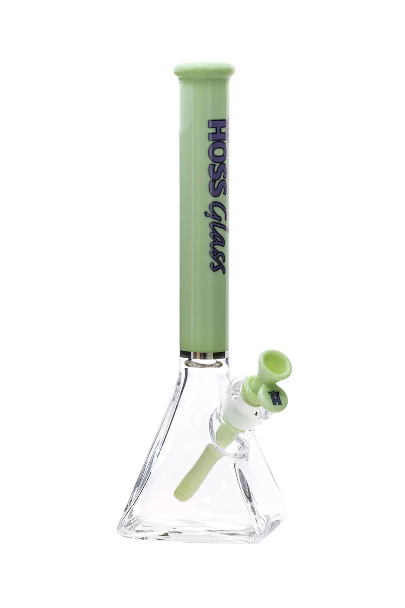 Hoss Glass Pyramid with Colored Top Tube - Green