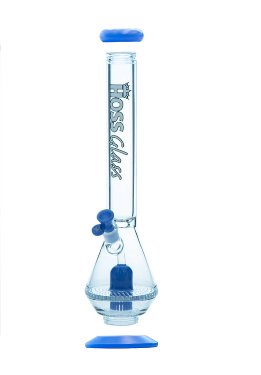 Hoss Glass Honeycomb Beaker with removable parts - Blue