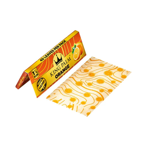 King Palm Flavored Hemp Papers 1 1/4 Size - Orange