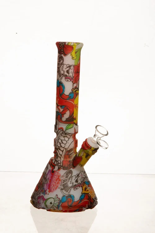 Silicone Trippy Art Beaker