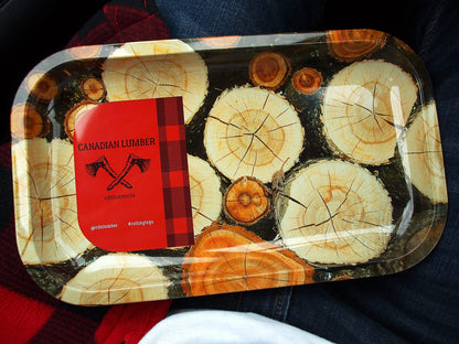 Canadian Lumber OG Log Print Rolling Tray