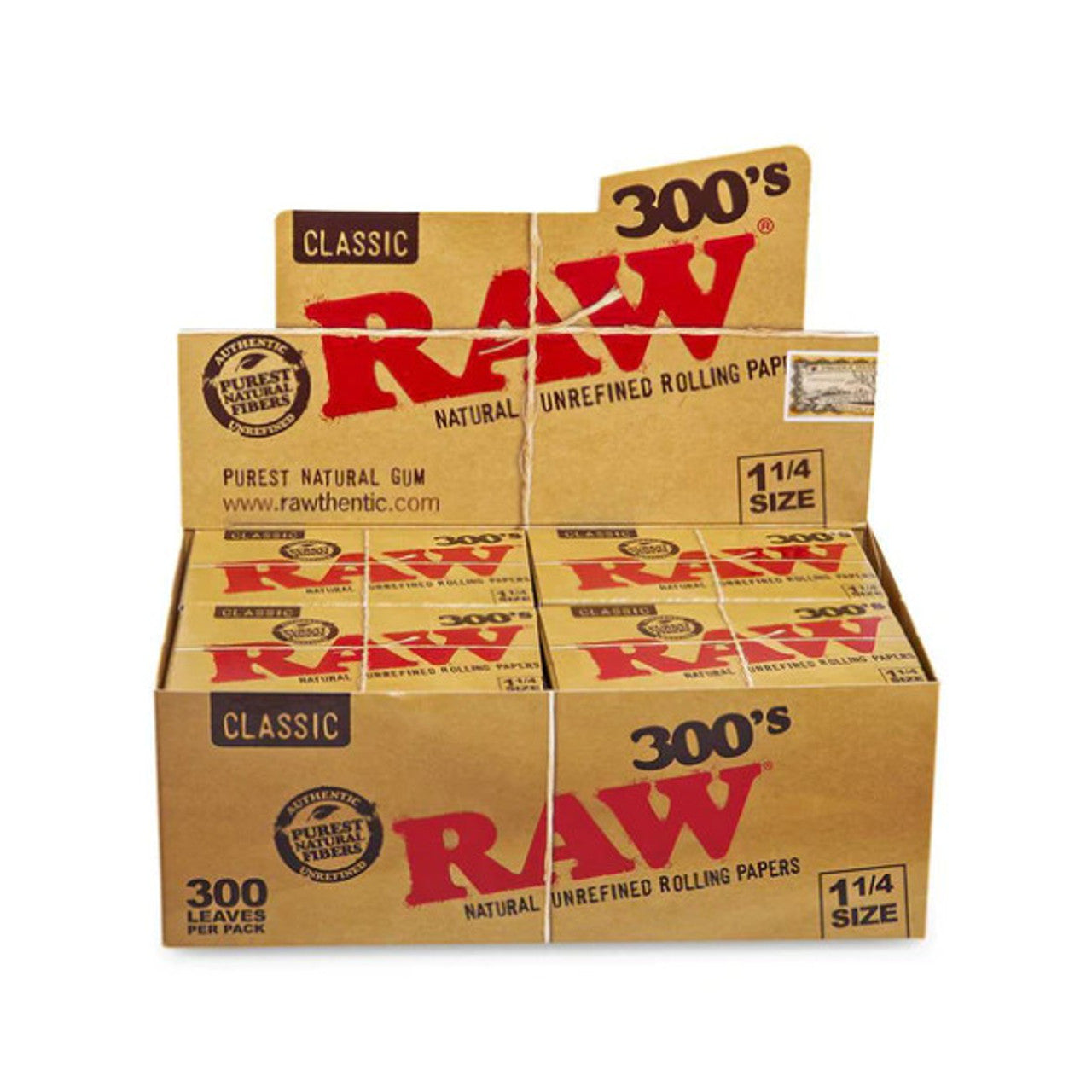 Raw Organic Hemp 300's - 1 1/4 Size