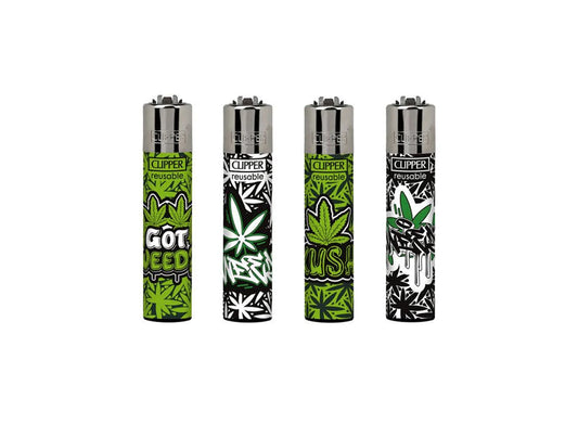 Clipper Lighters - Graffiti Leaves