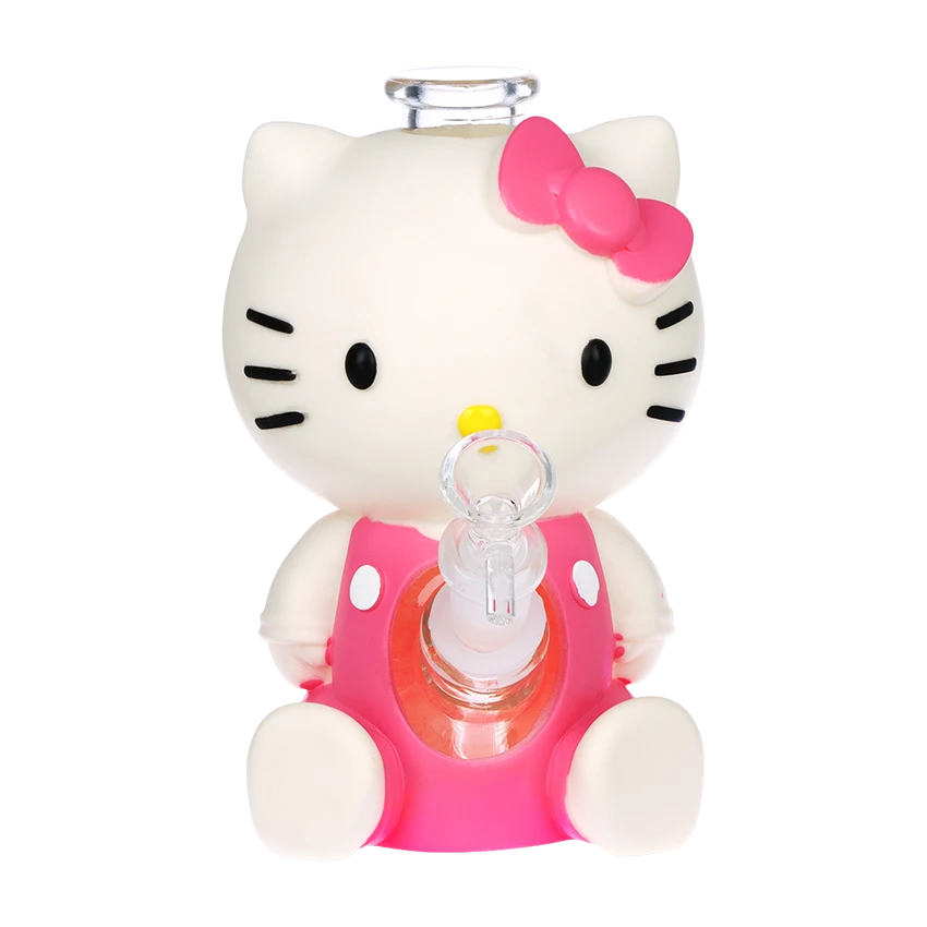 'High' Kitty Vinyl Water Pipe 7"