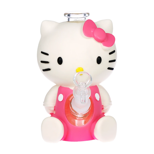 'High' Kitty Vinyl Water Pipe 7"