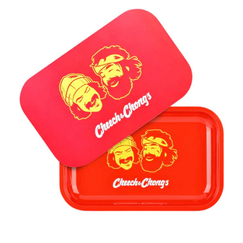 Pulsar X Cheech & Chong Red Faces Rolling Tray w Lid