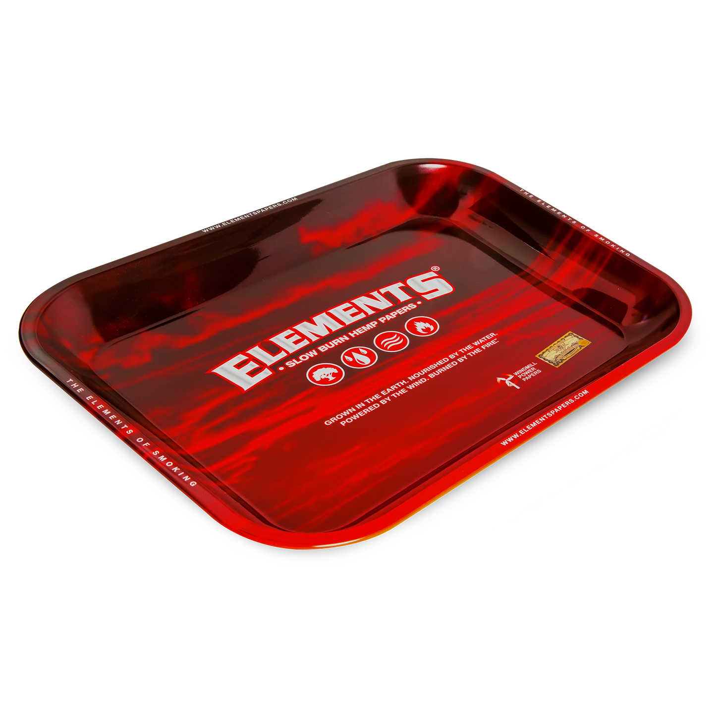 Elements Rolling Tray - Red