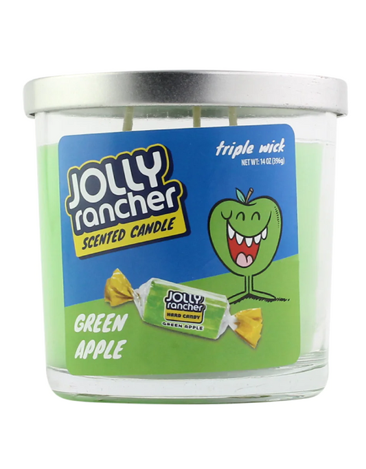 3 Wick Jolly Rancher Green Apple Candle