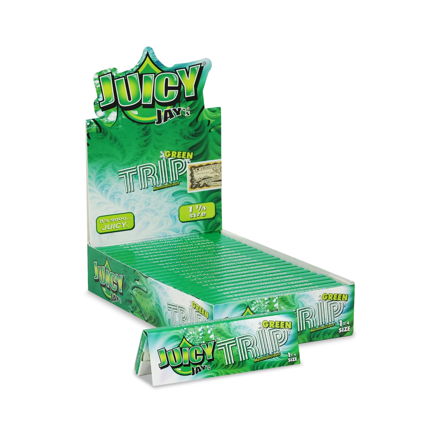 Juicy Jay's Flavored Papers 1 1/4 Size - Green Trip