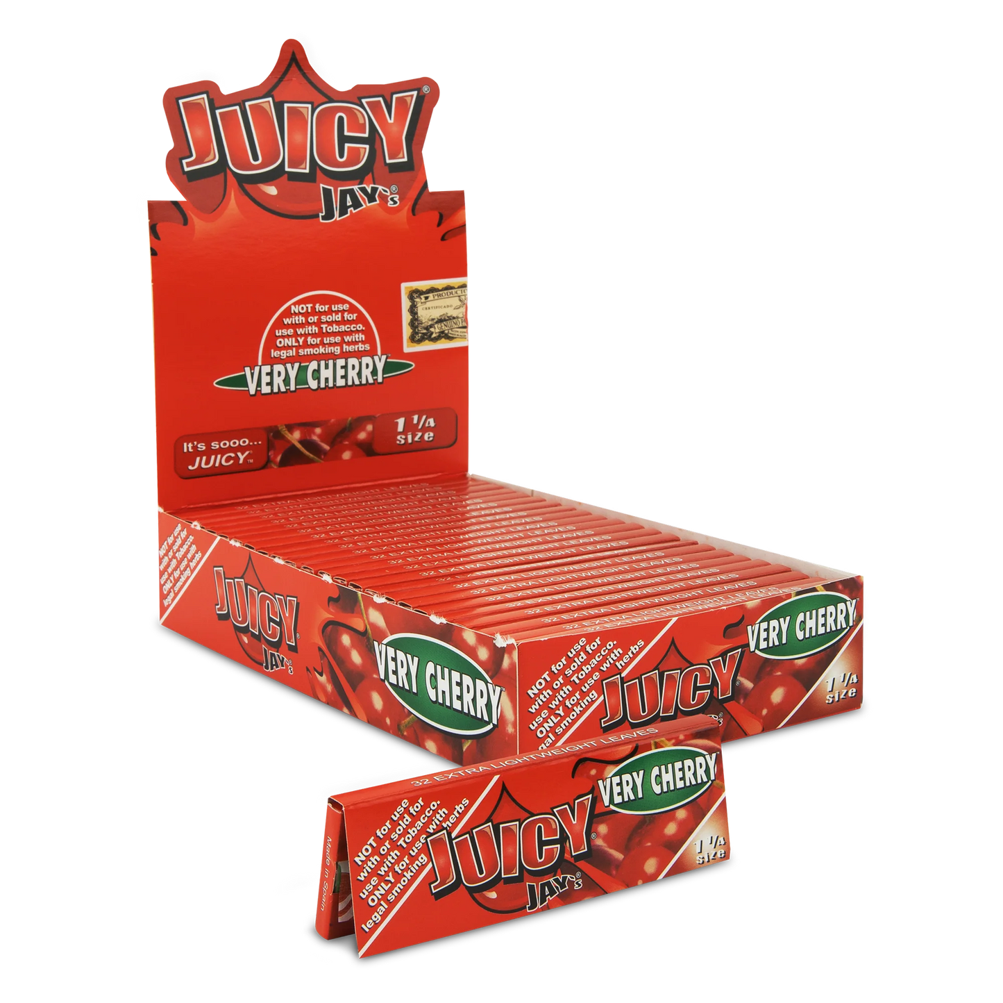 Juicy Jay's Flavored Papers 1 1/4 Size - Very Cherry