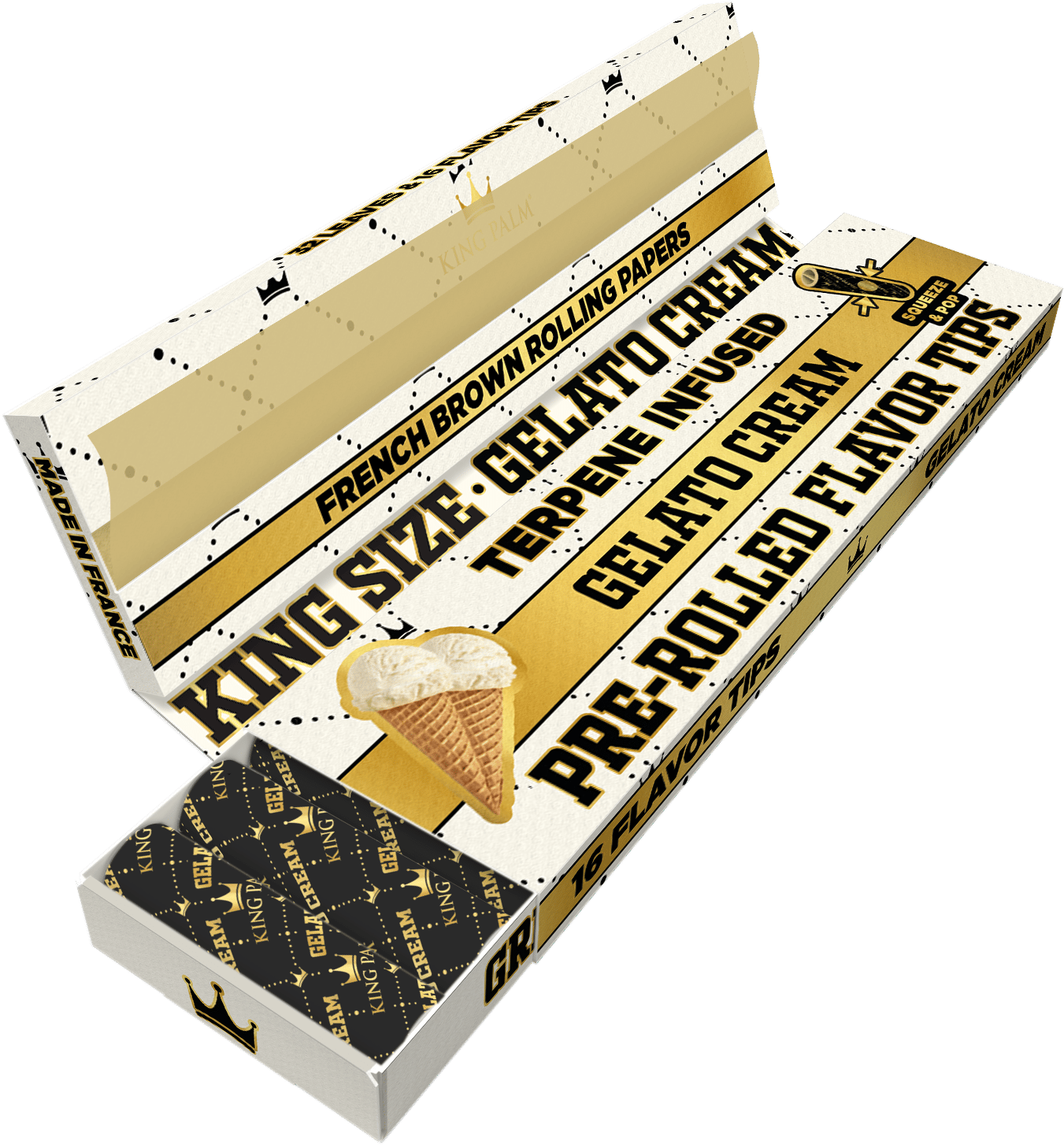 King Palm Papers with Flavor Tips King Size - Gelato Cream