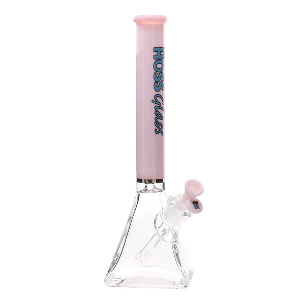 Hoss Glass Pyramid with Colored Top Tube - Pink