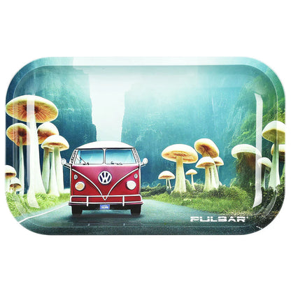 Pulsar Rolling Tray with Lid - Camper Van Shroom Trip