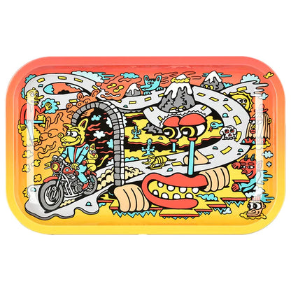 Killer Acid Rolling Tray with Lid - Orange/Yellow