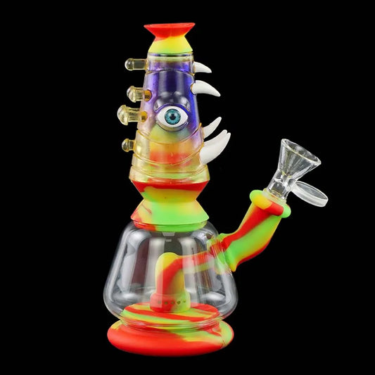 Octopus Cyclops Bong - Red/Green/Yellow