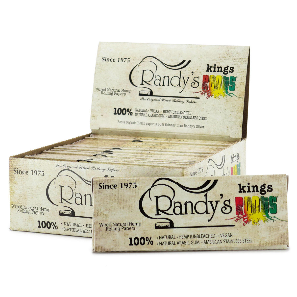 Randy's Roots Hemp Wired Rolling Papers - King Size