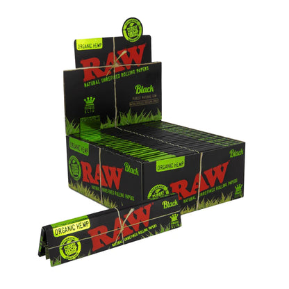 Raw Organic Hemp Black - King Slim Size