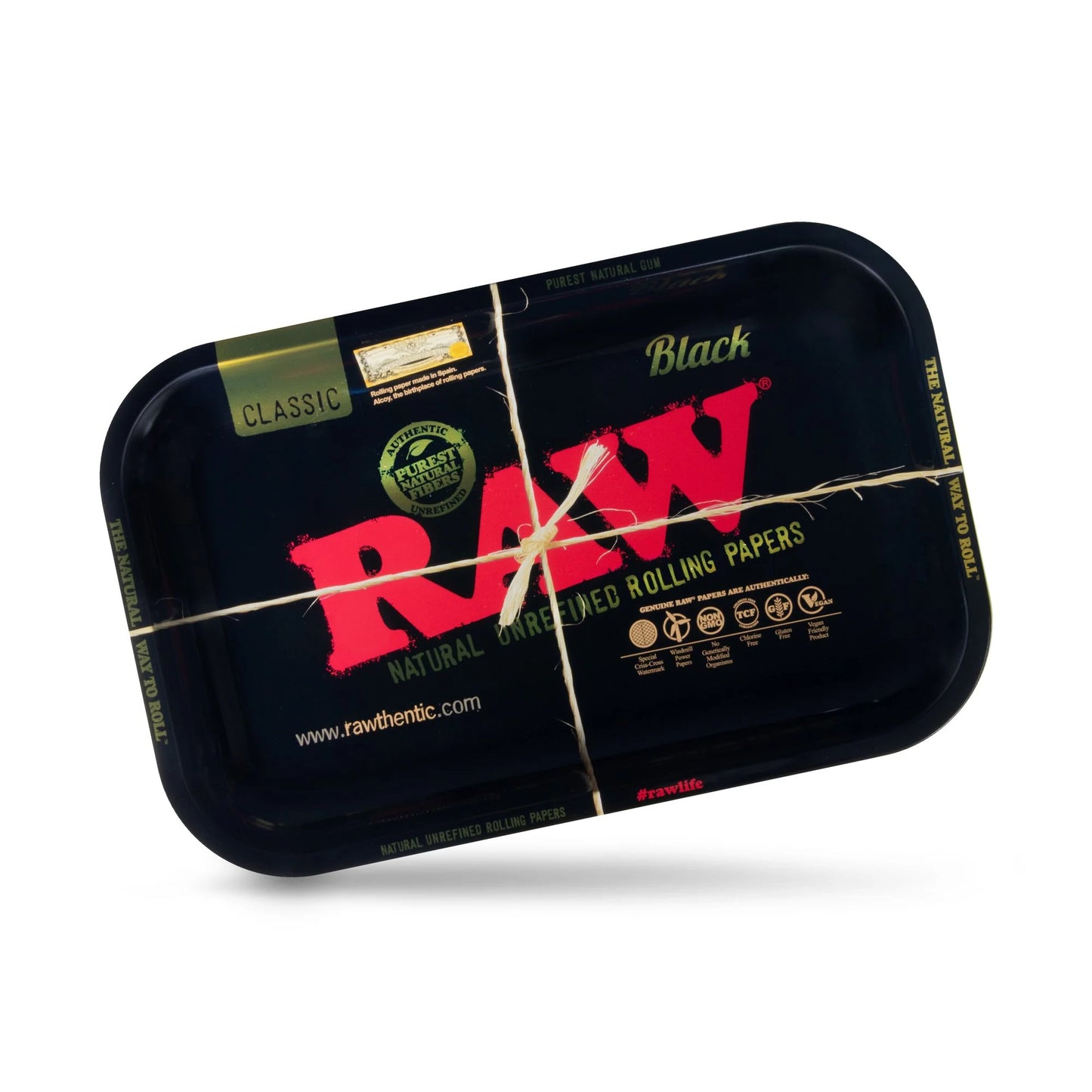 RAW Classic Black Rolling Tray - Medium