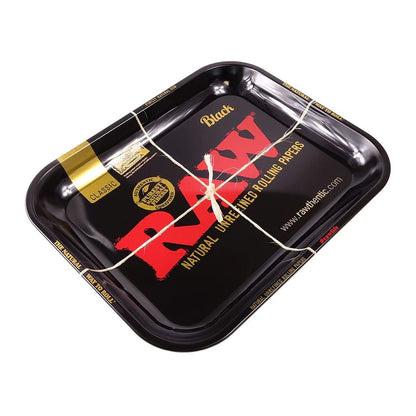 RAW Classic Black Rolling Tray - Large