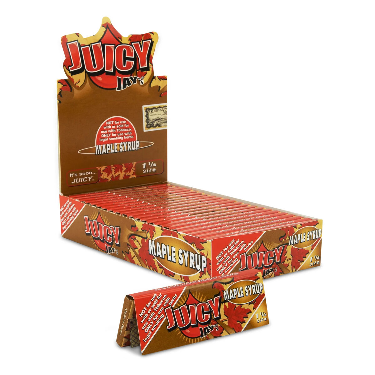 Juicy Jay's Flavored Papers 1 1/4 Size - Maple Syrup