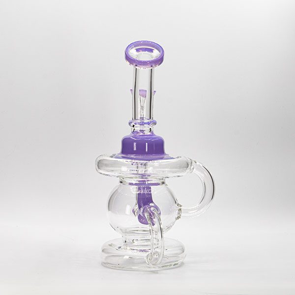 Soul Glass 8.5″ Recycler Rig + Bong - Purple