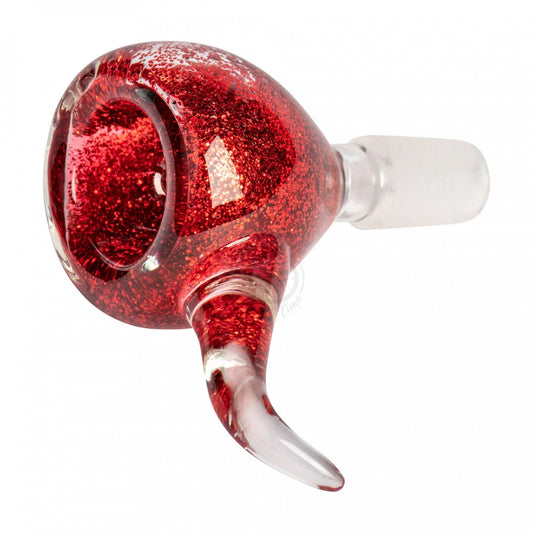 Red Eye Glass Sparkle Liquid Bowl - Red