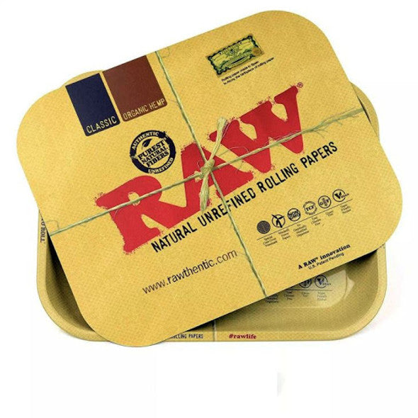 RAW Organic Hemp Rolling Tray - Large with Lid